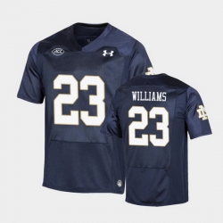 Men Notre Dame Fighting Irish Kyren Williams Replica Navy College Football Playoff Jersey