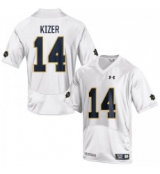 Men Under Armour 14 Replica White DeShone Kizer Notre Dame Fighting Irish Alumni Football Jersey