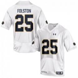 Men Under Armour 25 Replica White Tarean Folston Notre Dame Fighting Irish Alumni Football Jersey