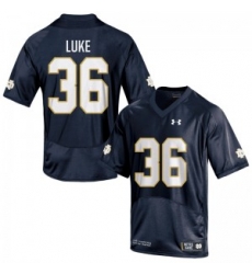 Men Under Armour 36 Replica Navy Blue Cole Luke Notre Dame Fighting Irish Alumni Football Jersey