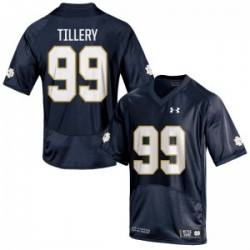 Men Under Armour 99 Limited Navy Blue Jerry Tillery Notre Dame Fighting Irish Alumni Football Jersey