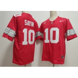 Men Ohio State Buckeyes #10 Julian Sayin Red 2026 Stitched F U S E NCAA Jersey