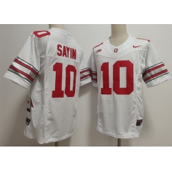 Men Ohio State Buckeyes #10 Julian Sayin White 2026 Stitched F U S E NCAA Jersey