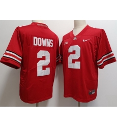 Men Ohio State Buckeyes Caleb Downs #2 Red F U S E Stitched NCAA Football Jersey