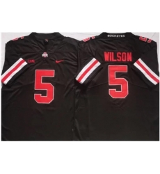 Men Ohio State Buckeyes Garrett Wilson Black Game Jersey