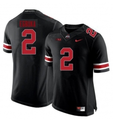 Men's Ohio State Buckeyes #2 Emeka Egbuka College Football Jersey Black Red