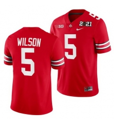 Ohio State Buckeyes Garrett Wilson Scarlet 2021 Sugar Bowl Champions College Football Playoff College Football Playoff Jersey