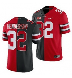 Ohio State Buckeyes Treveyon Henderson Scarlet Black Split Edition Men Jersey