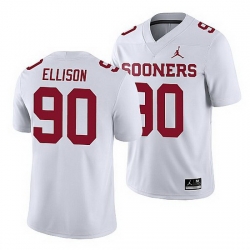 Oklahoma Sooners Josh Ellison White Game Men'S Jersey