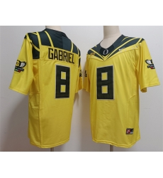 Men Oregon Ducks 8 Dillon Gabriel Yellow 2024 F U S E  Stitched Jersey
