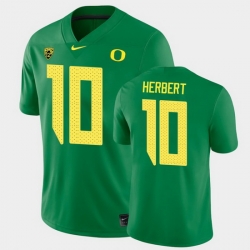 Men Oregon Ducks Justin Herbert College Football Green Game Jersey