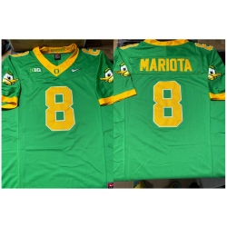 Men Oregon Ducks Marcus Mariota #8 2024 Green Game Jersey