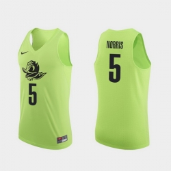 Men Oregon Ducks Miles Norris Apple Green Authentic College Basketball Jersey 0A