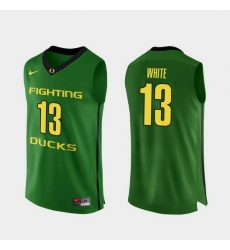 Men Oregon Ducks Paul White Apple Green Authentic College Basketball Jersey