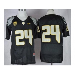 Oregon Ducks #24 Thomas Tyner Black Elite PAC-12 Patch Stitched NCAA Jersey