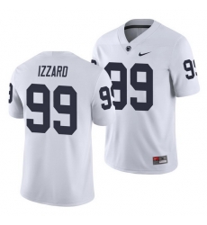 penn state nittany lions coziah izzard white college football men's jersey