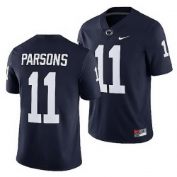 penn state nittany lions micah parsons navy 2021 draft class men jersey