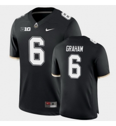 Men Purdue Boilermakers Jalen Graham College Football Game Black Jersey