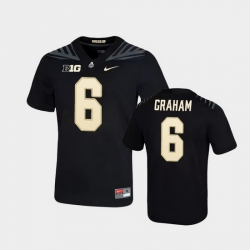 Men Purdue Boilermakers Jalen Graham Game Football Black Jersey