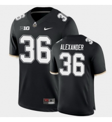 Men Purdue Boilermakers Jaylan Alexander College Football Game Black Jersey