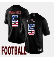 Christian Mccaffrey Black Stanford Cardinal Us Flag Fashion Jersey