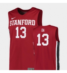 Men Stanford Cardinal Oscar Da Silva Red Replica College Basketball Jersey