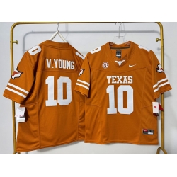 Men Texas Longhorns 10 Vince Young Orange F U S E Stitched Jersey