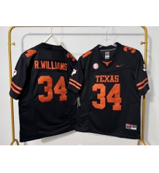 Men Texas Longhorns 34 Ricky Williams Black F U S E Stitched Jersey