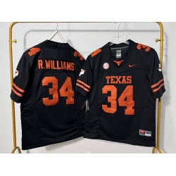 Men Texas Longhorns 34 Ricky Williams Black F U S E Stitched Jersey