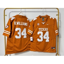 Men Texas Longhorns 34 Ricky Williams Orange F U S E Stitched Jersey