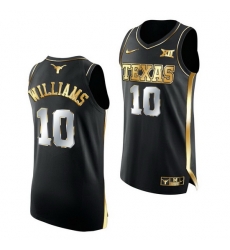 Texas Longhorns Donovan Williams 2021 March Madness Golden Authentic Black Jersey