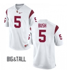 Men USC TROJANS #5 Reggie Bush USC Big Tall University Jerseys White