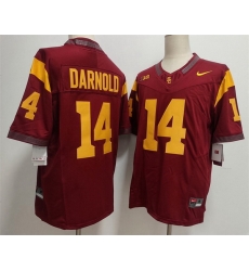 Men USC Trojans  14 Sam Darnold 2025 F U S E  Red Stitched Jersey