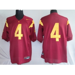 Trojans #4 Joe McKnight Red Embroidered NCAA Jersey