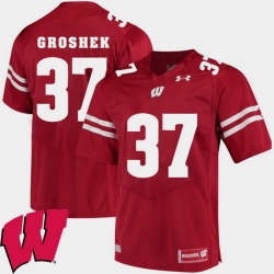 Men Wisconsin Badgers Garrett Groshek Red Alumni Football Game Ncaa 2018 Jersey