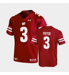 Men Wisconsin Badgers Kendric Pryor Replica Red Football Jersey