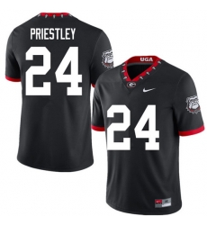 2020 Men #24 Nathan Priestley Georgia Bulldogs Mascot 100th Anniversary College Football Jerseys Sal