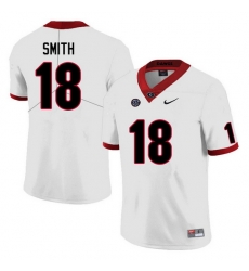 Men #18 C.J. Smith Georgia Bulldogs College Football Jerseys Sale-White Anniversary