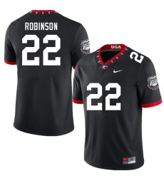 Men #22 Branson Robinson Georgia Bulldogs College Football Jerseys Sale-100th Anniversary