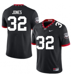 Men #32 Cash Jones Georgia Bulldogs College Football Jerseys Sale-100th Anniversary