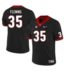 Men #35 Jacob Fleming Georgia Bulldogs College Football Jerseys Sale-Black