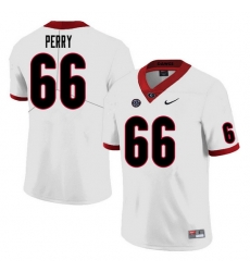 Men #66 Dalton Perry Georgia Bulldogs College Football Jerseys Sale-White