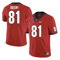 Men #81 Marcus Rosemy Georgia Bulldogs College Football Jerseys Sale-Red