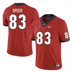 Men #83 Cole Speer Georgia Bulldogs College Football Jerseys Sale-Red