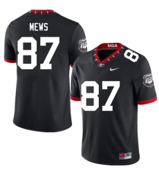 Men #87 Mekhi Mews Georgia Bulldogs College Football Jerseys Sale-100th Anniversary