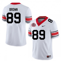 Men #89 Malcolm Brown Georgia Bulldogs College Football Jerseys Sale-40th Anniversary