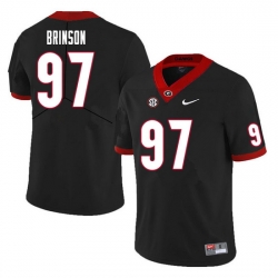 Men #97 Warren Brinson Georgia Bulldogs College Football Jerseys Sale-Black