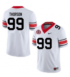 Men #99 Brett Thorson Georgia Bulldogs College Football Jerseys Sale-40th Anniversary