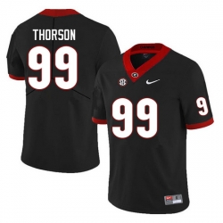 Men #99 Brett Thorson Georgia Bulldogs College Football Jerseys Sale-Black Anniversary