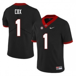 Men Georgia Bulldogs #1 Brenton Cox College Football Jerseys Sale-Black